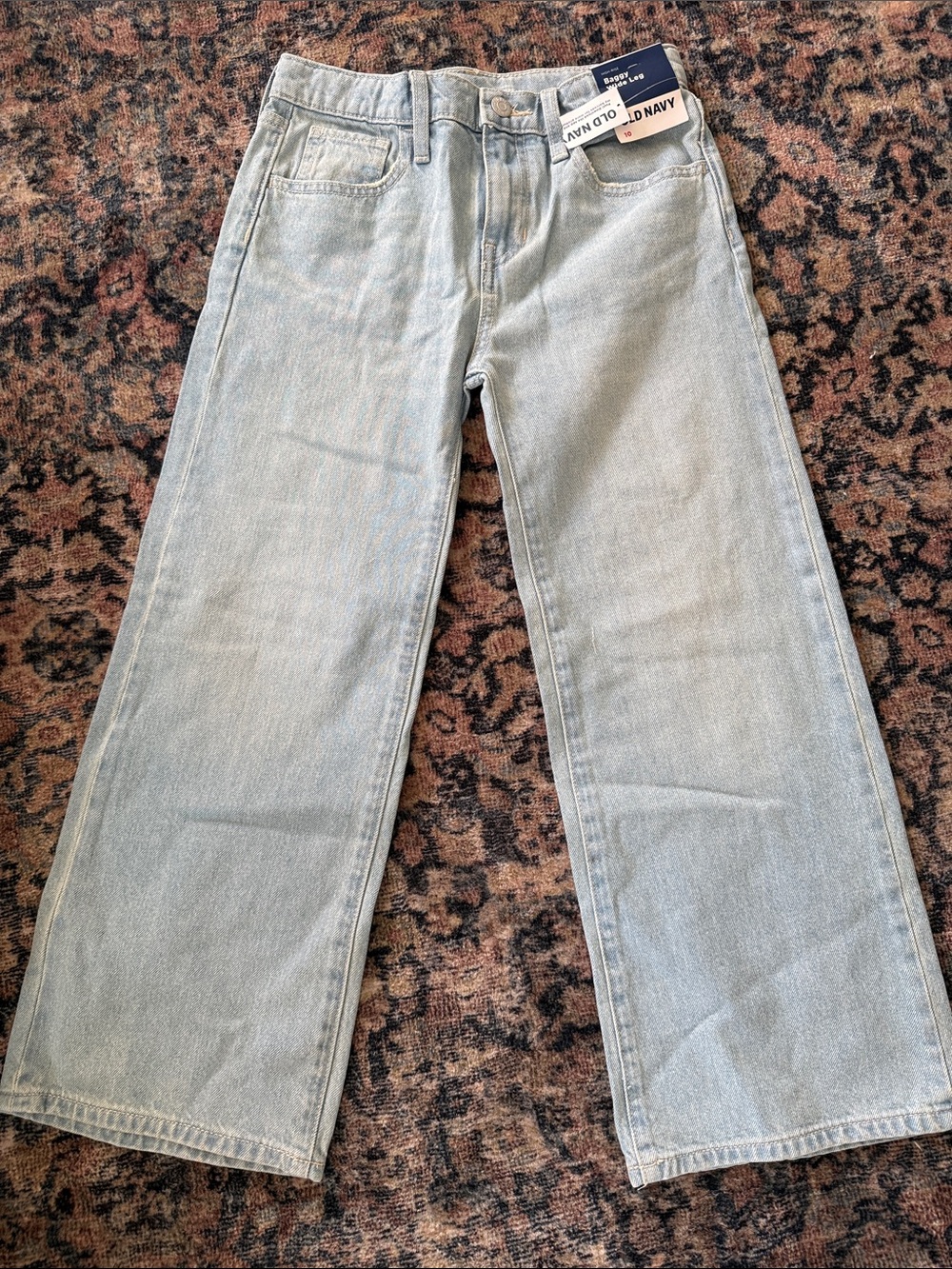 Old navy girls light wash wide leg jeans